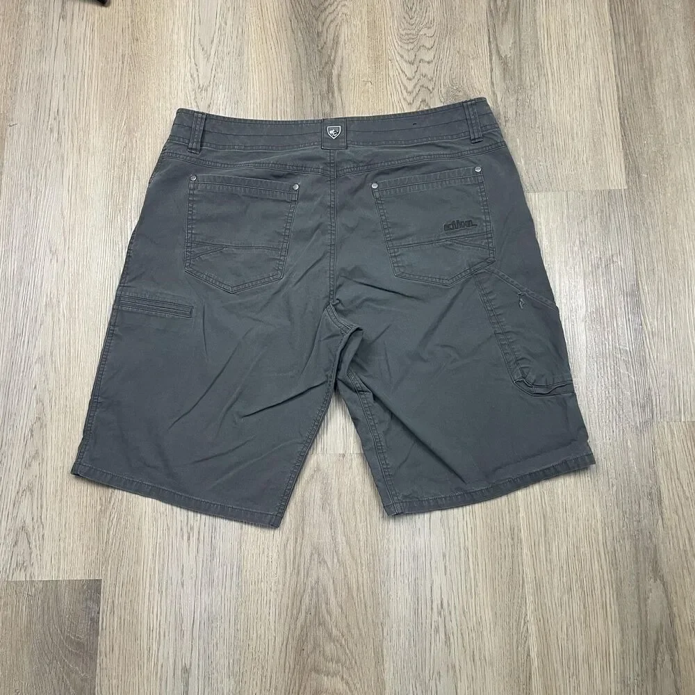 Kuhl Shorts Mens 38 Gray Stretch Hiking Outdoor Trail Utility Adventure